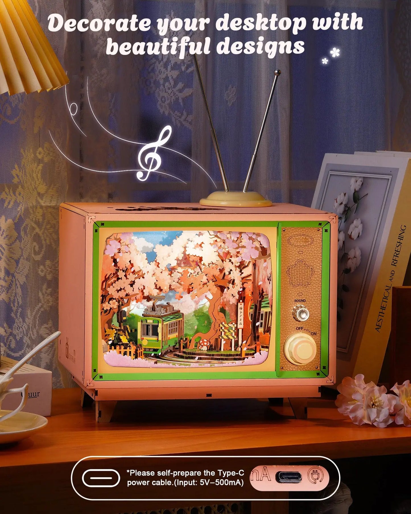 Robotime Sakura Dreamy Tour 3D Music Box Puzzle With Lights