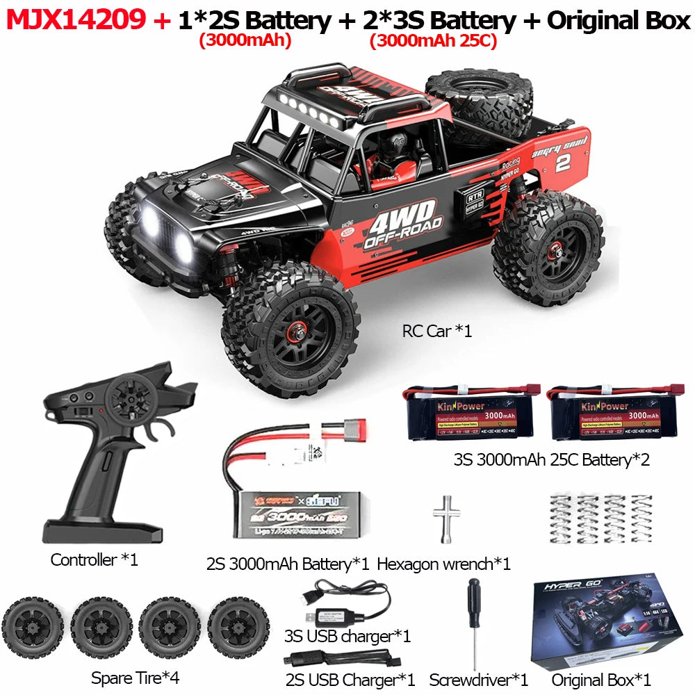 JIUSI MJX 14209 14210 RC Car Brushless 4WD Off Road