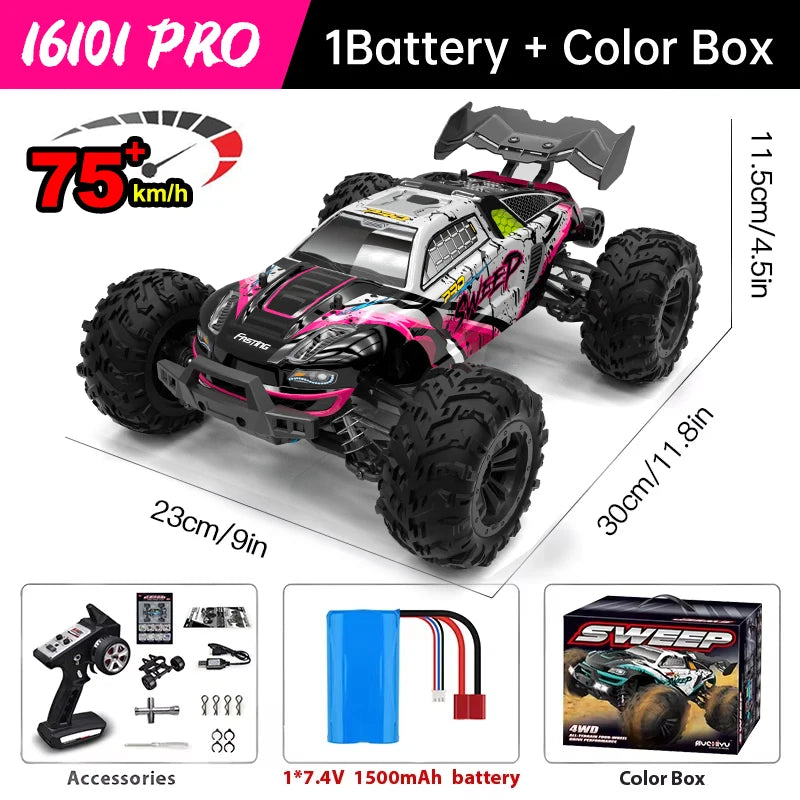 WLtoys 16101 Pro 4WD RC Vehicle With LED Lights 75KMH