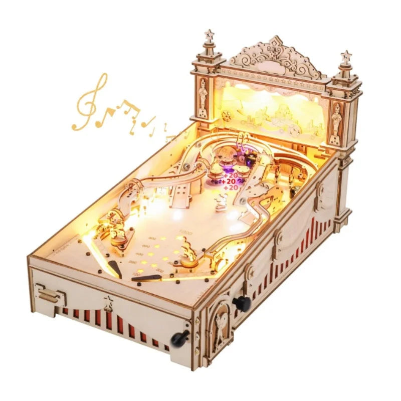 Robotime 3D Pinball Machine Puzzle Wooden Model Building Kit Adults