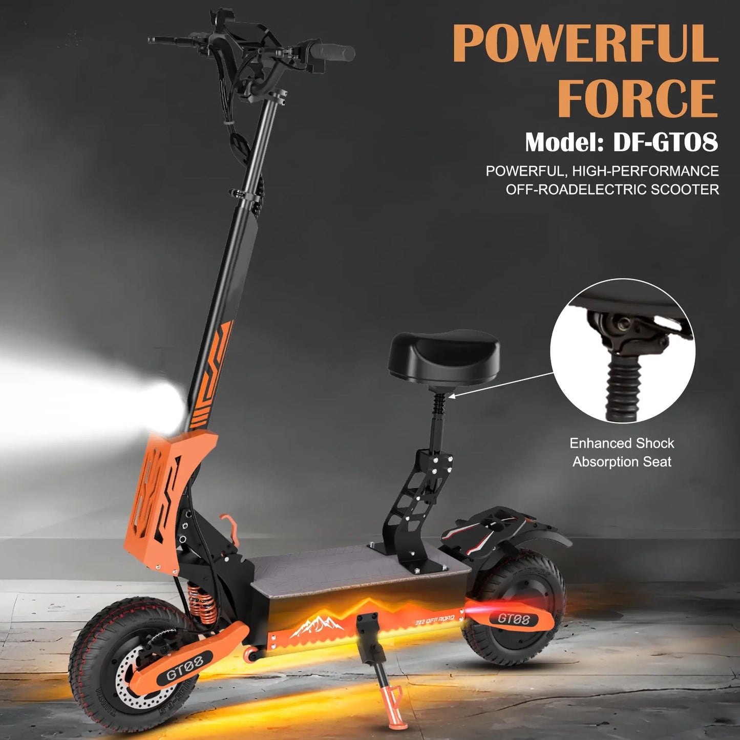 Hign-concerned GT08 5600W Dual Motor Electric Scooter 50 MPH