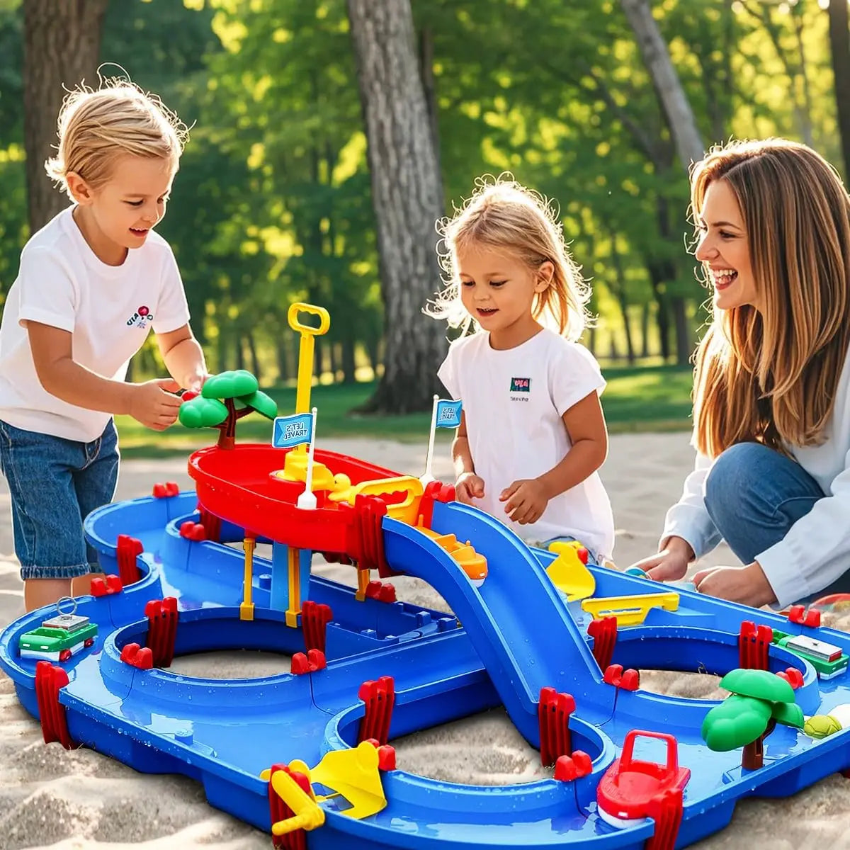 VATOS Dual Tier Water Table With Pump For Outdoor Play