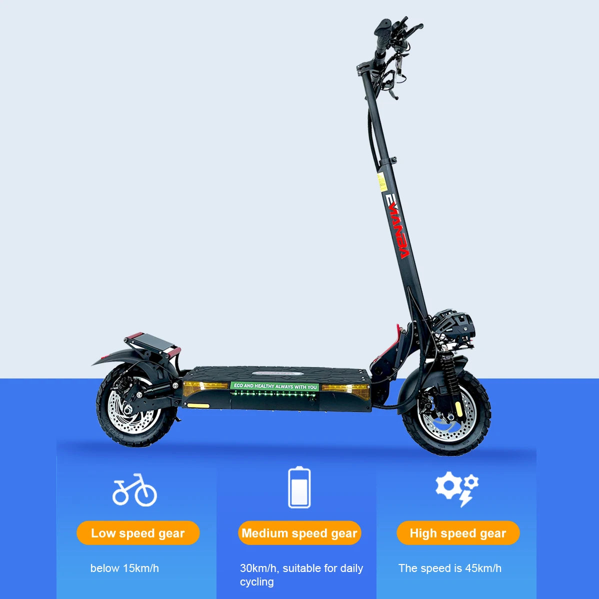 L12 Max 800W 48V Folding Electric Scooter Off Road Tires