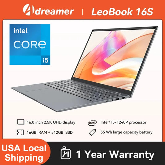 ADREAMER LeoBook 16SA Laptop Intel I5 1240P 1TB SSD