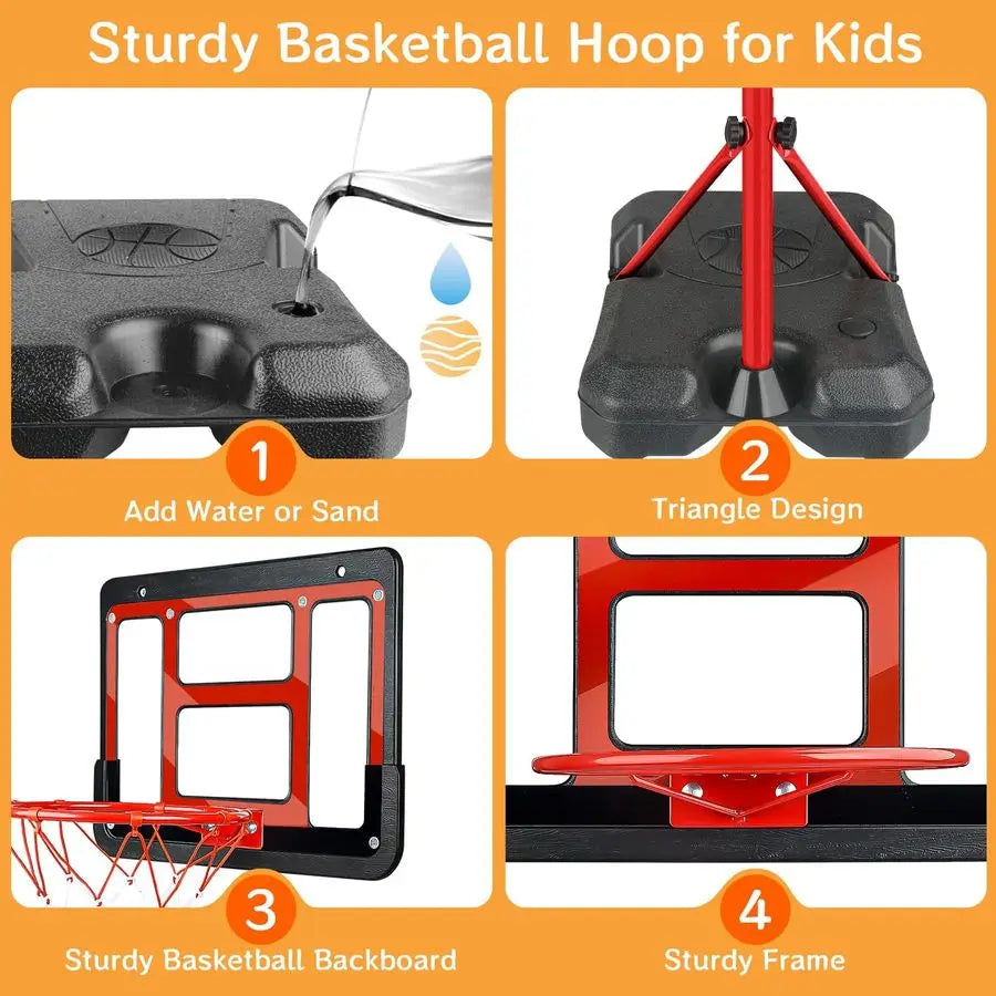Kids Adjustable Height Mini Basketball Hoop For Kids