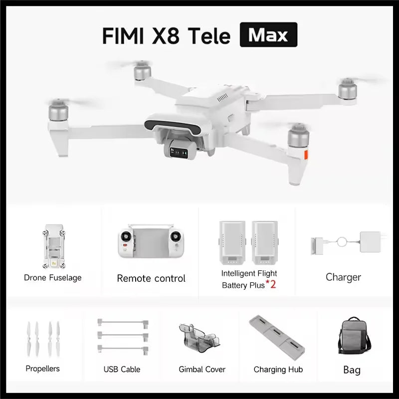 FIMI X8 Tele Max 4K Professional Drone 3 Axis Gimbal