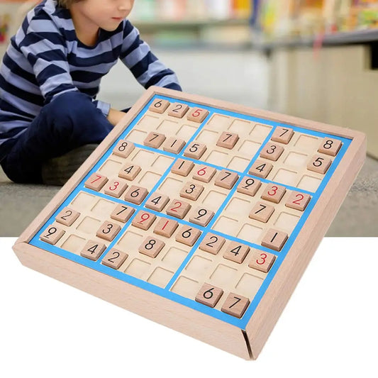 Logic Thinking Training Game Beech Wood Sudoku Puzzle For Brain