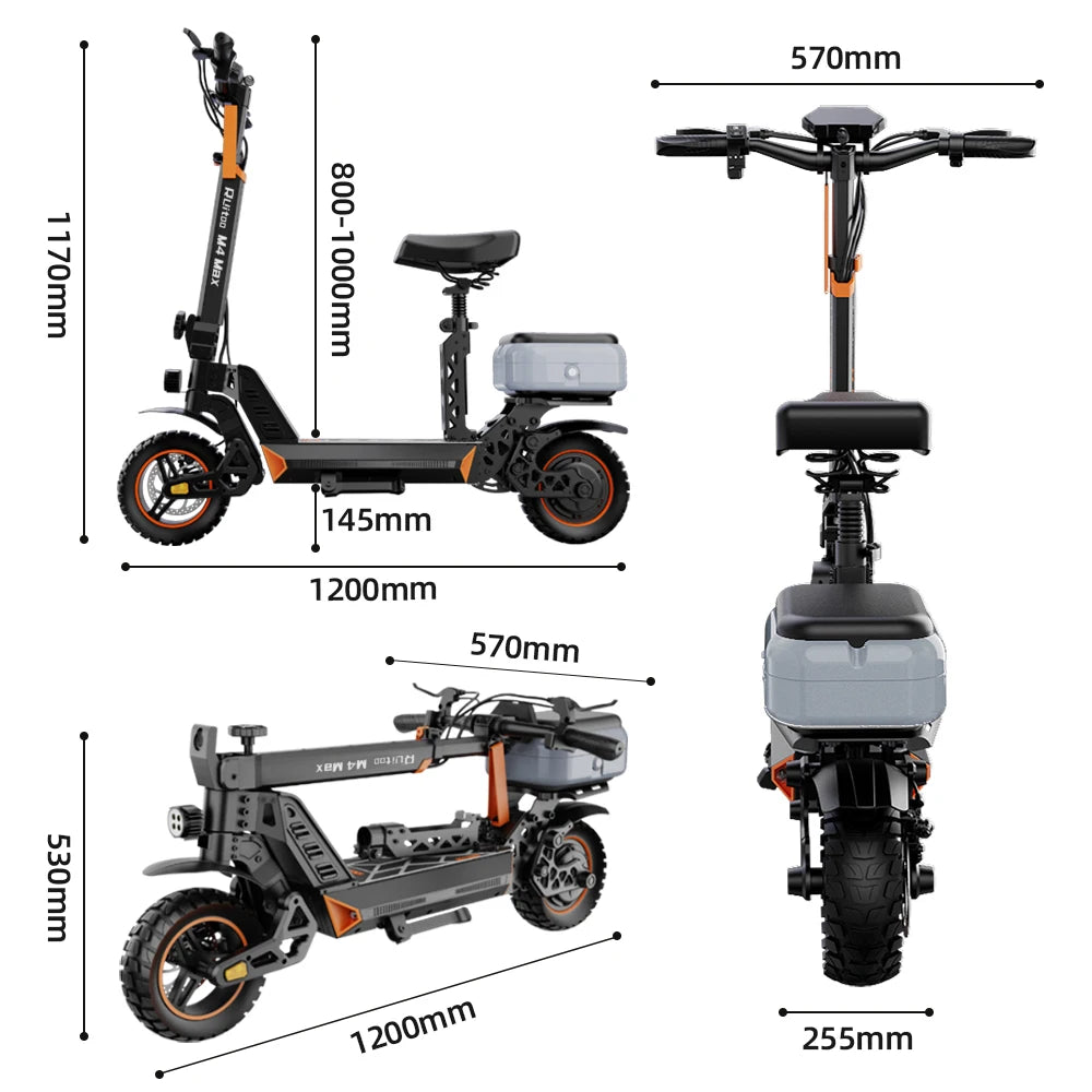 Ruitoo M4Max 1000W 48V Electric Scooter Best Selling