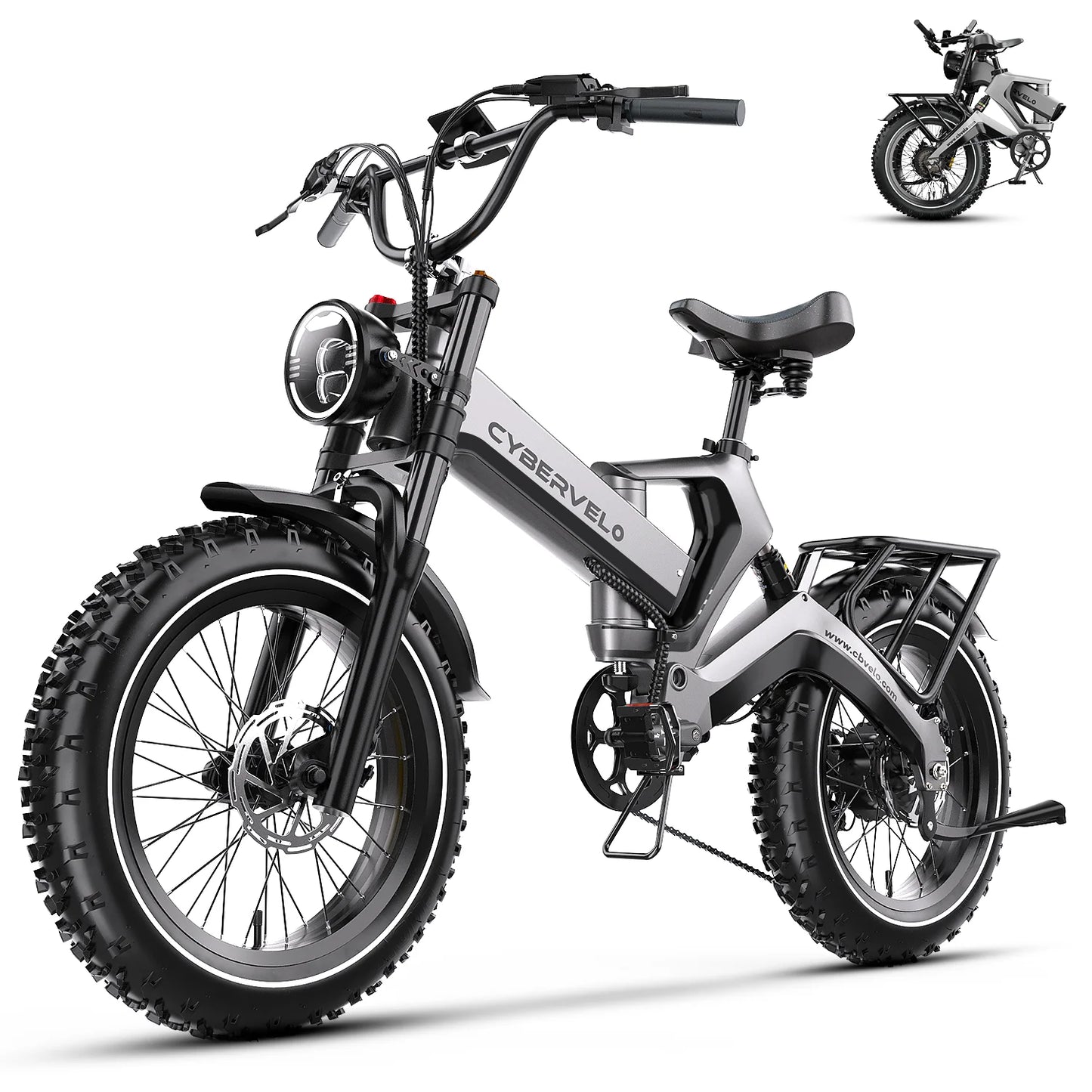 CYBERVELO Folding Electric Bike EK6 2000W 35 MPH 100 Miles