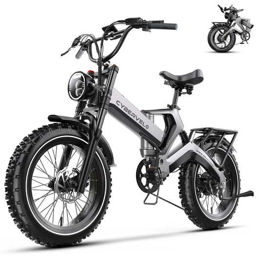 CYBERVELO Folding Electric Bike EK6 2000W 35 MPH 100 Miles