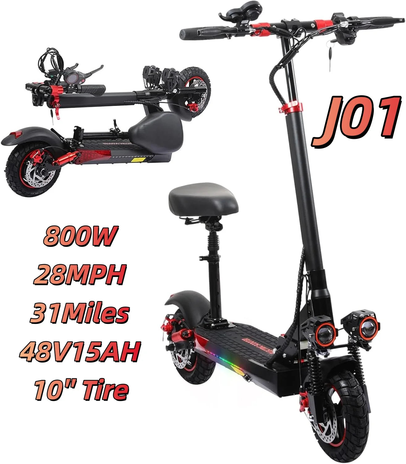 EOEOTWO 1200W Off Road Electric Scooter 48V Fast 30MPH
