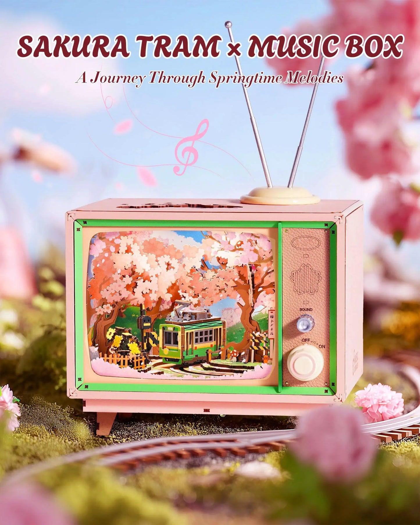 Robotime Sakura Dreamy Tour 3D Music Box Puzzle With Lights
