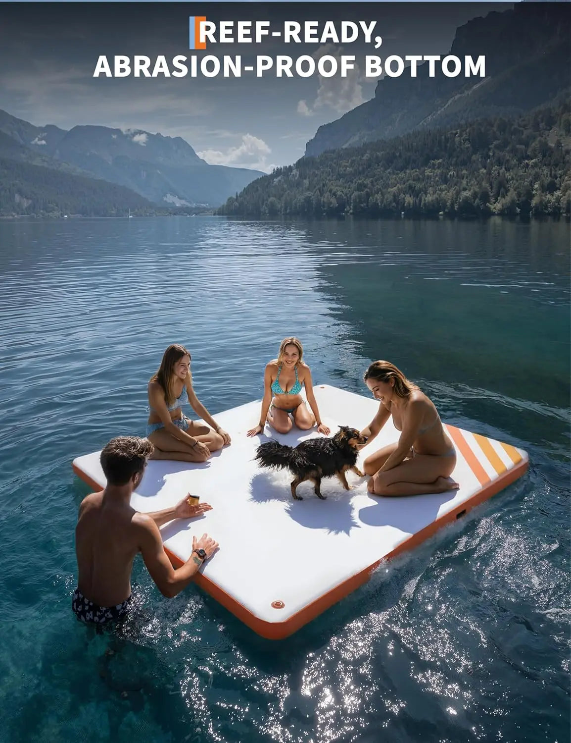 HiMISS Inflatable Floating Dock for Lakes and Pools