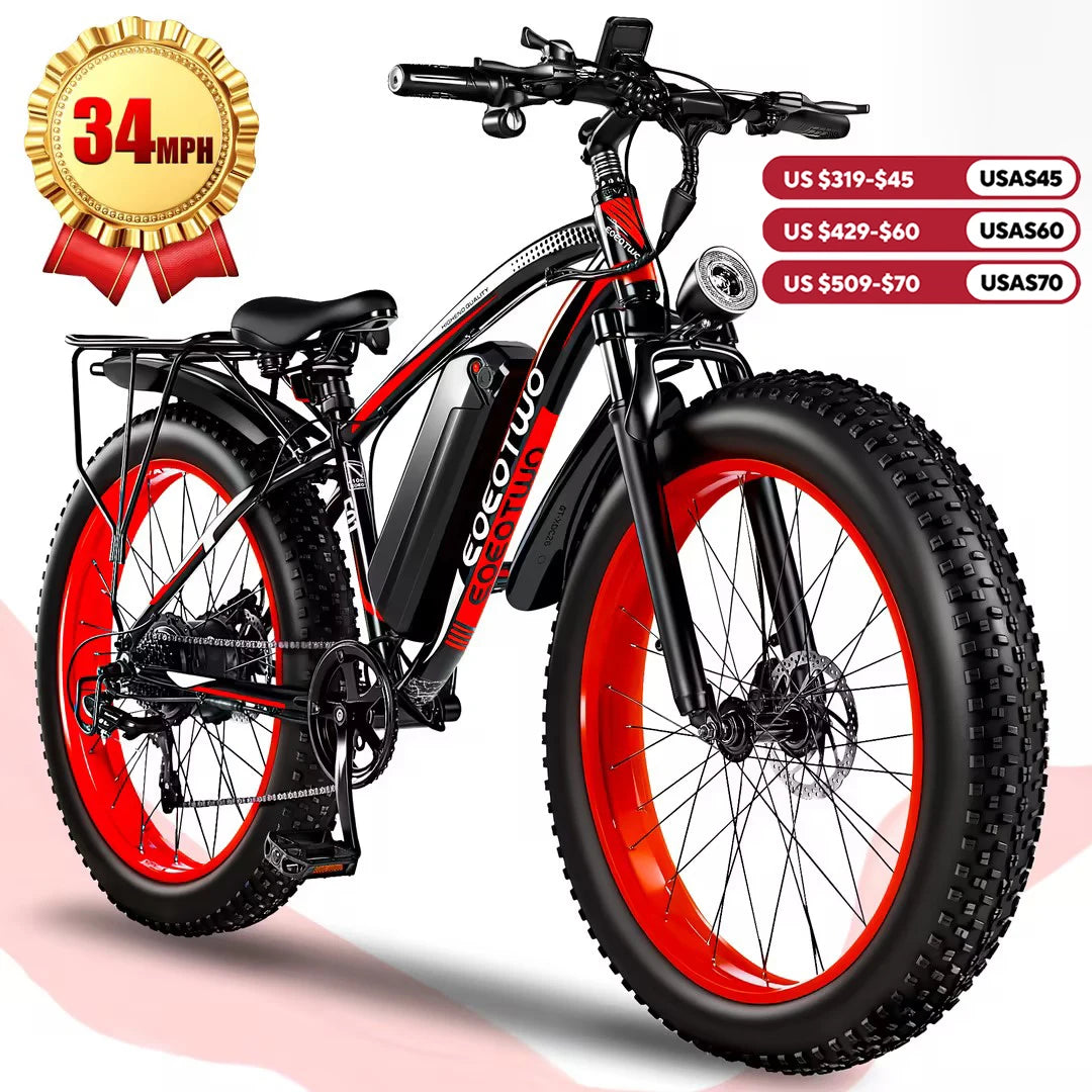 EOEOTWOC 1500W Electric Bike 48V 15Ah Ebike With Fat Tire