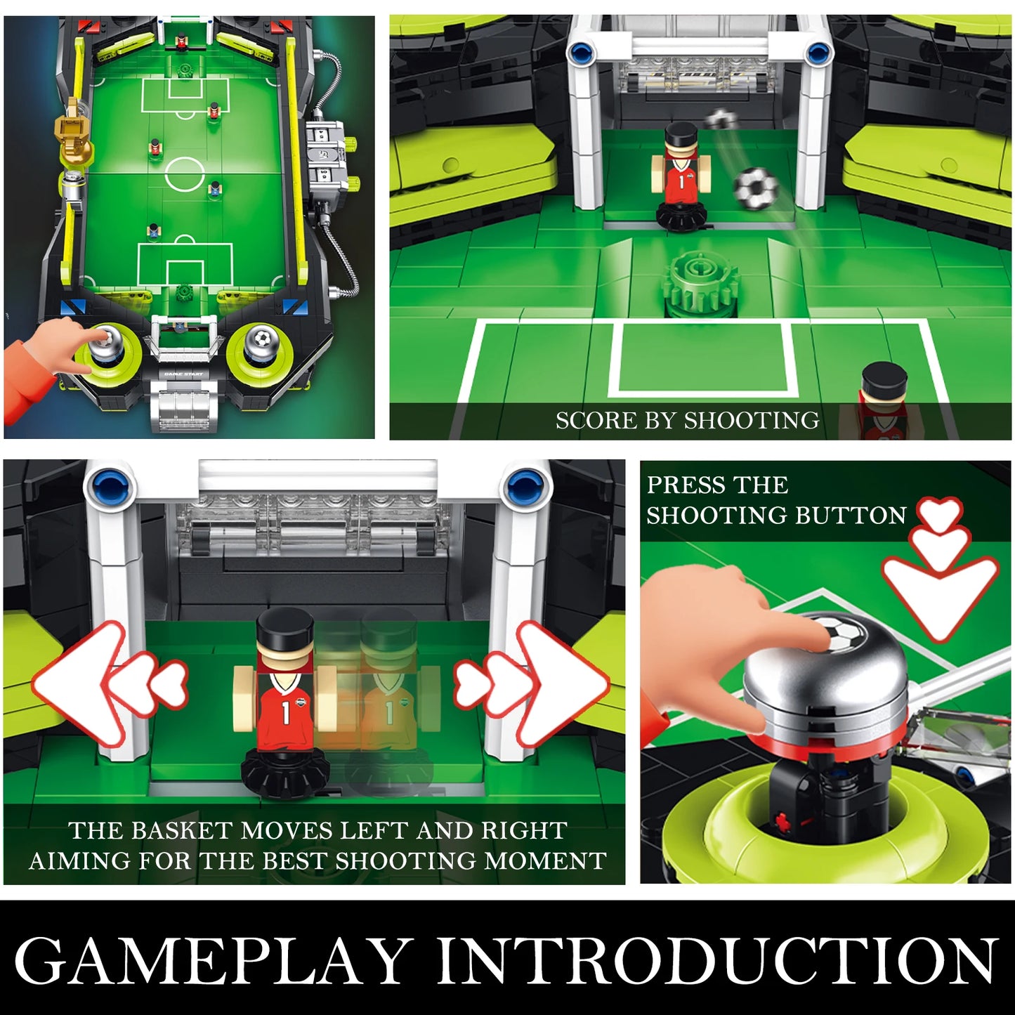 2247Pcs LED Foosball Table Building Set With Lights And Music
