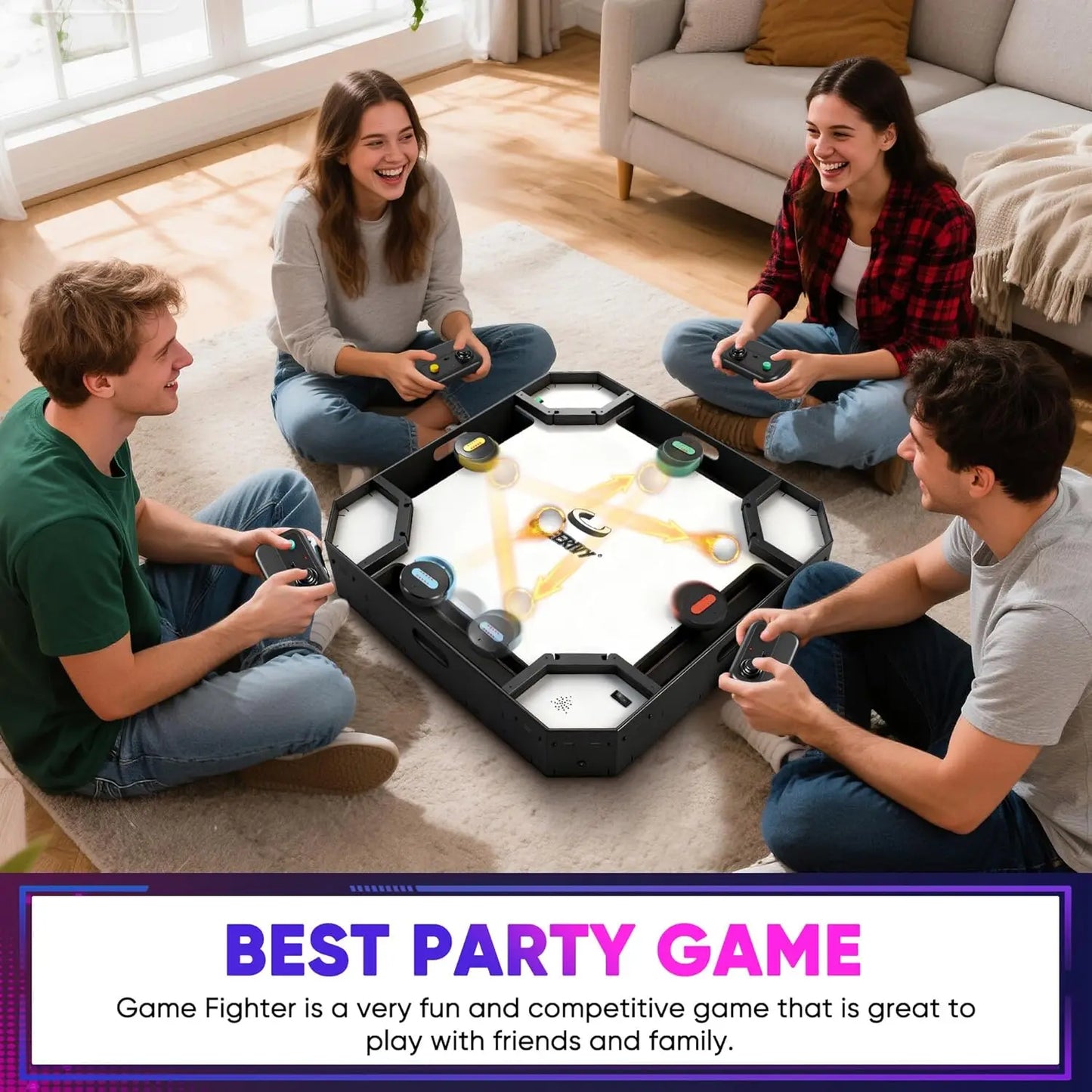 Sling Puck Table Game With Points System For Family Fun