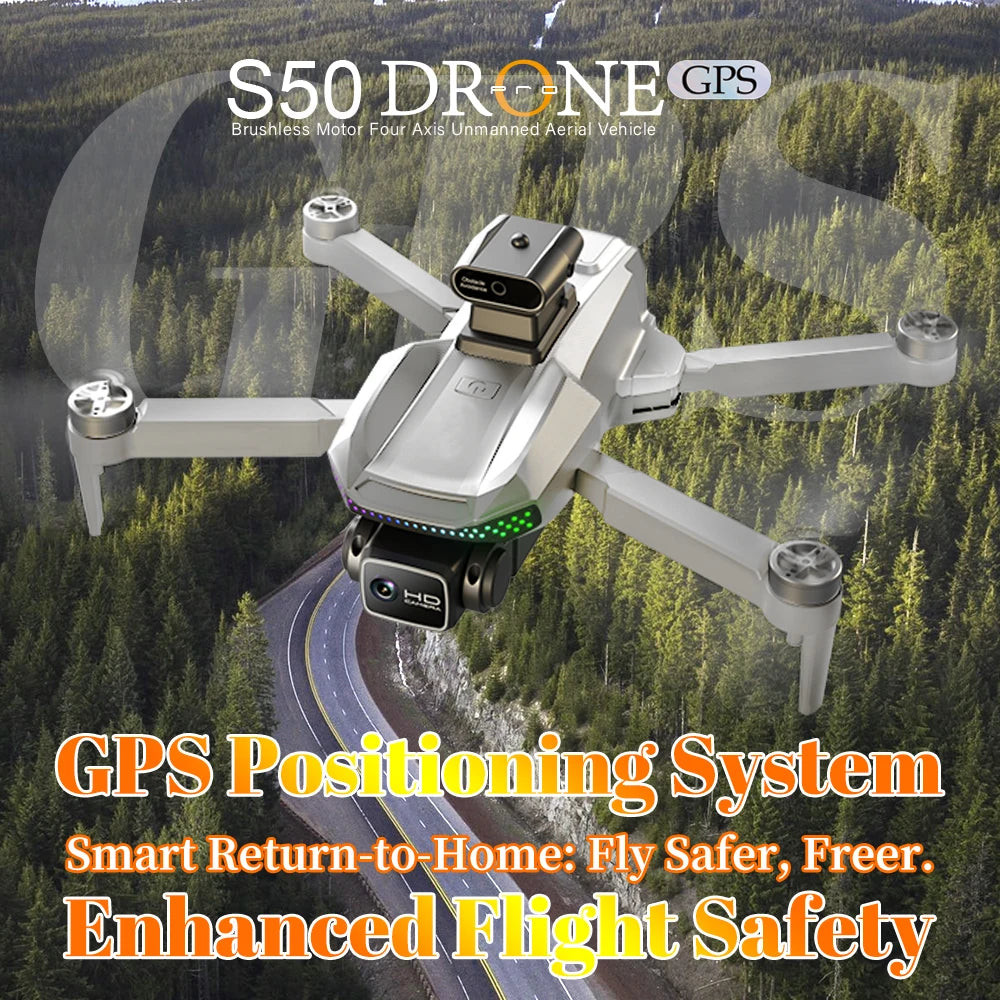 EY S50 Pro GPS Drone Two Batteries HD Camera ExtendedFlightTime