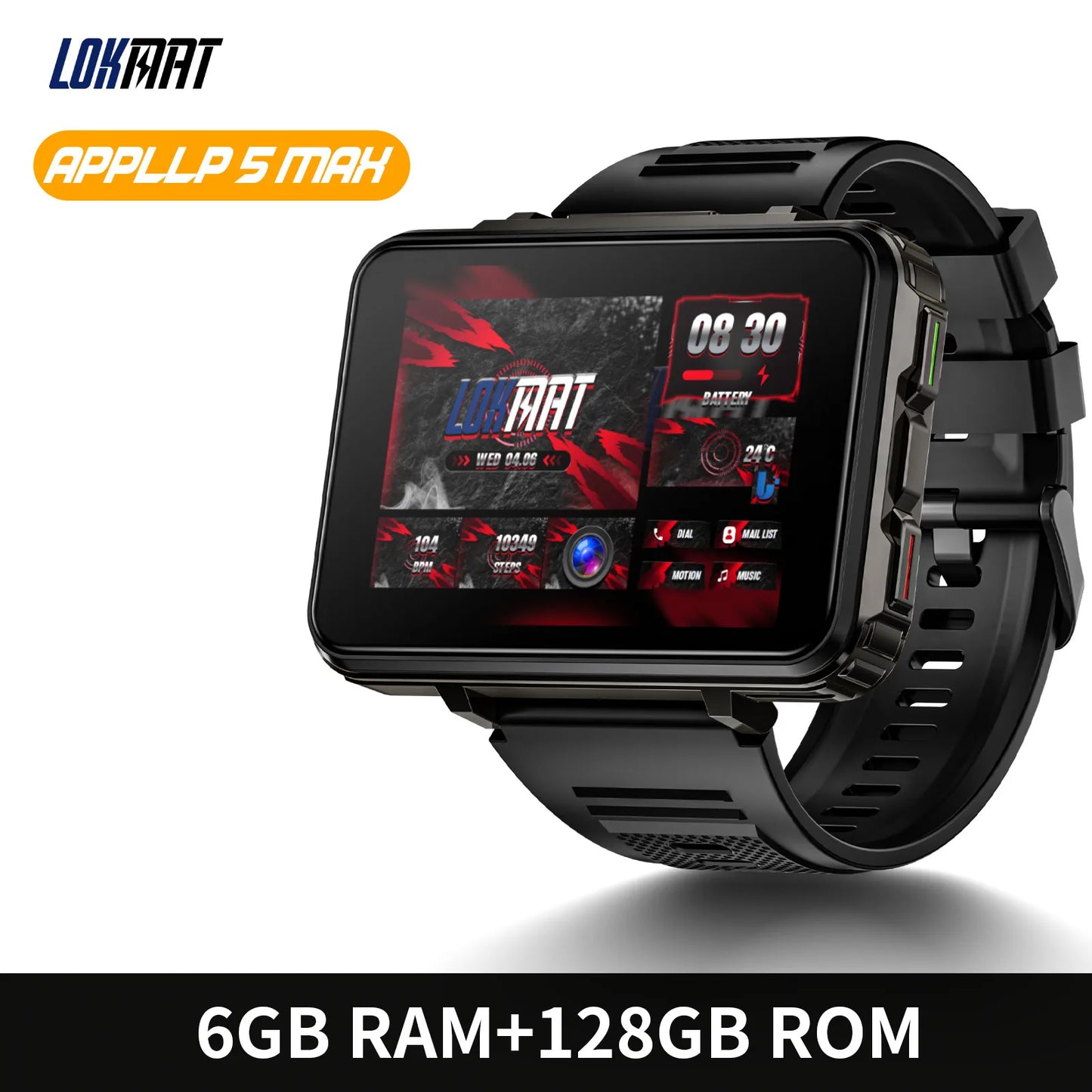 LOKMAT APPLLP 5 MAX Smartwatch With 4G Calls Dual Camera