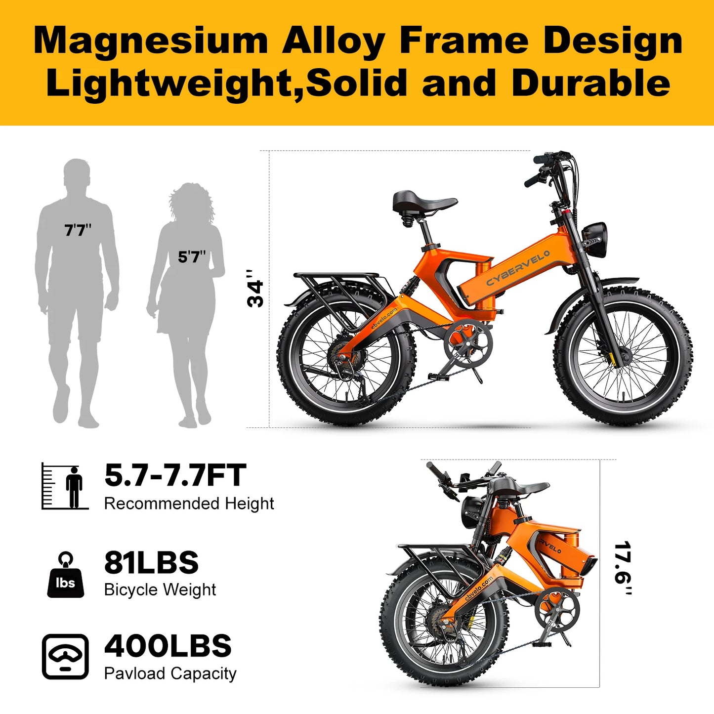 TALUSCONDOR Folding Electric Bike EK6 2000W Fat Tire