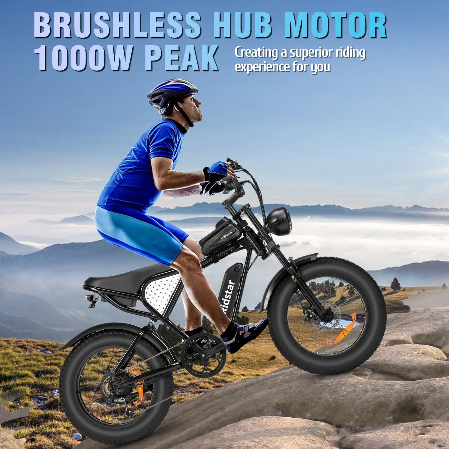 Ridstar Q20 Lite Electric Fat Tire Bike 1200W 48V 15Ah