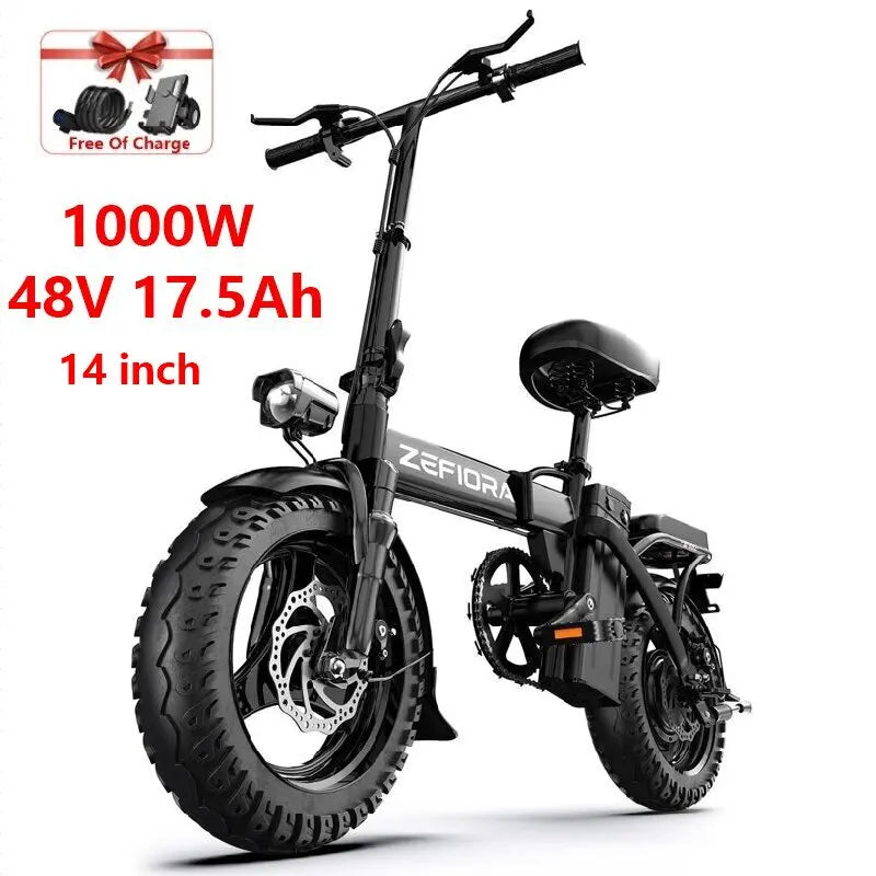 ZEFIORA 1000W Off Road Electric Bicycle Removable Battery