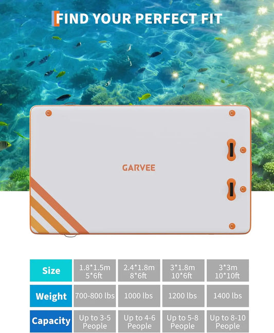 HiMISS Inflatable Floating Dock for Lakes and Pools