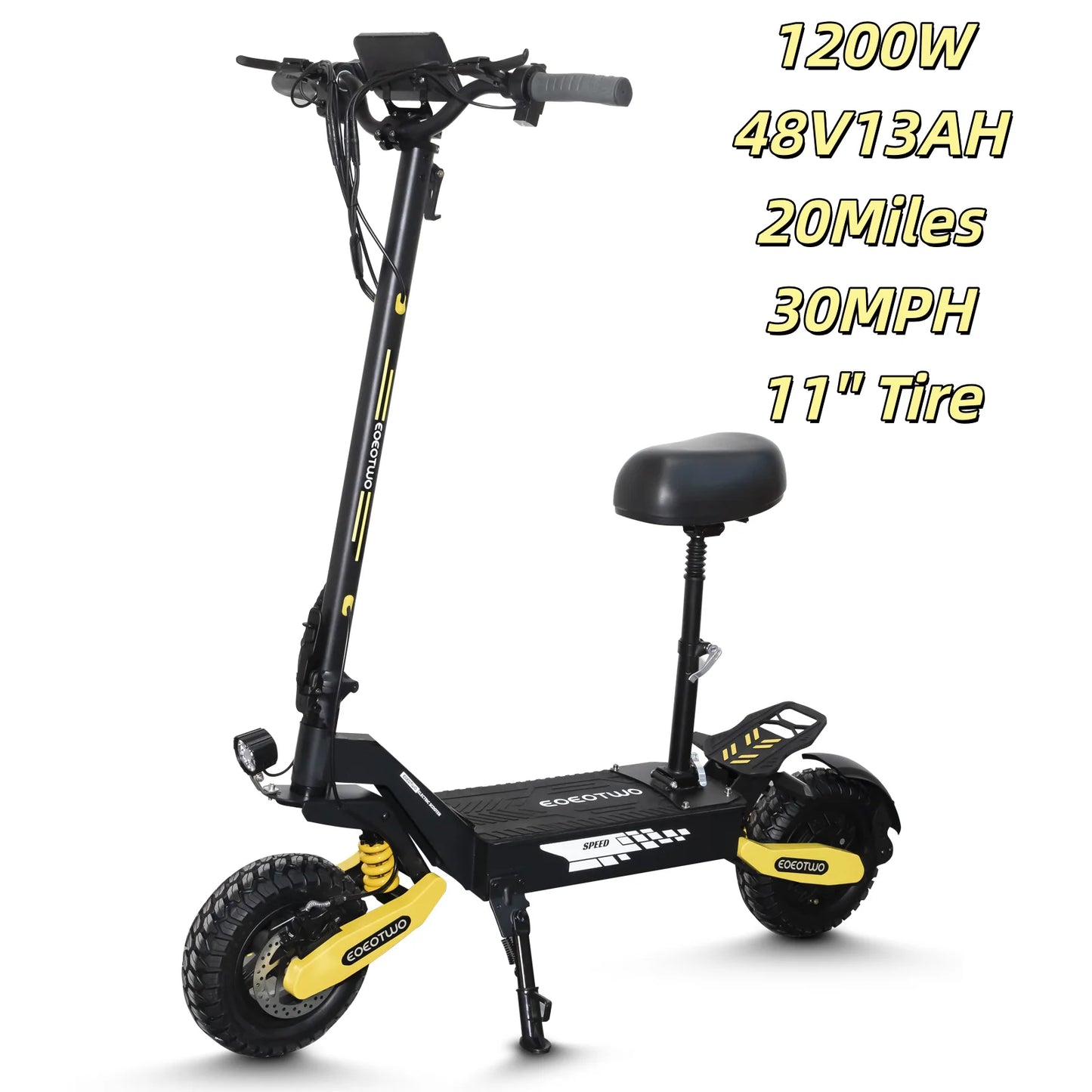 EOEOTWO 1200W Off Road Electric Scooter 48V Fast 30MPH
