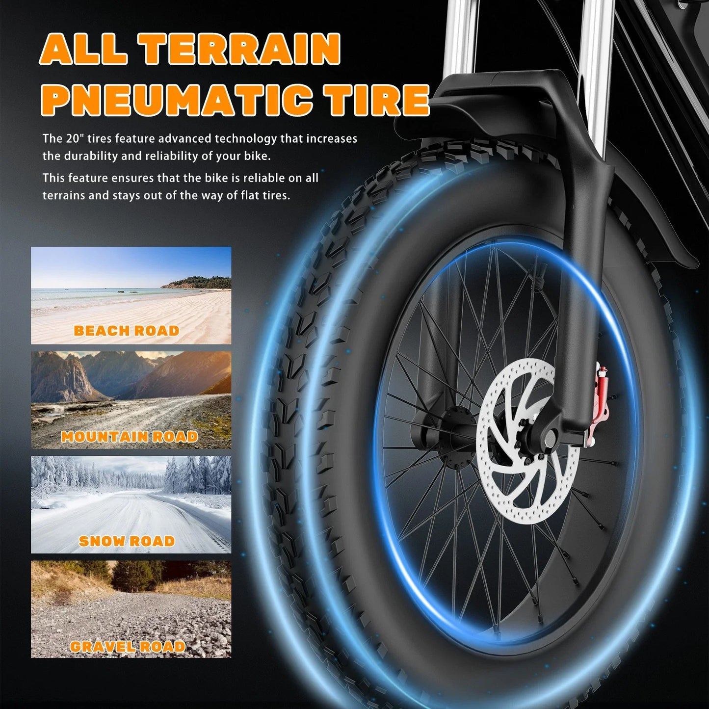 YVY 1500W Fat Tire Electric Bike for Adults All Terrain 33 MPH