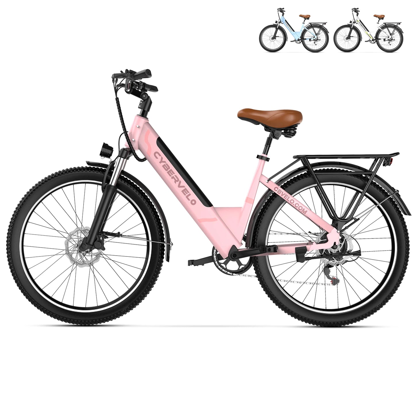 CYBERVELO Electric City Commute Ebike EK2 1000W Peak 80Mile Range