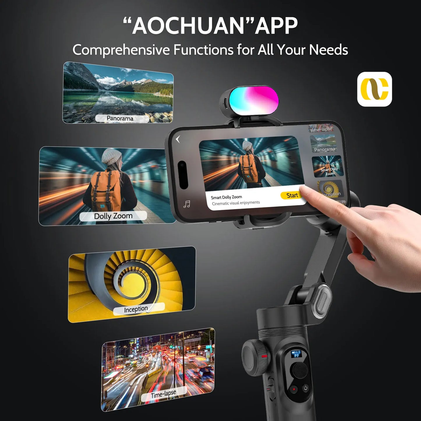 AOCHUAN Smart Xpro 3-Axis Smartphone Gimbal Stabilizer