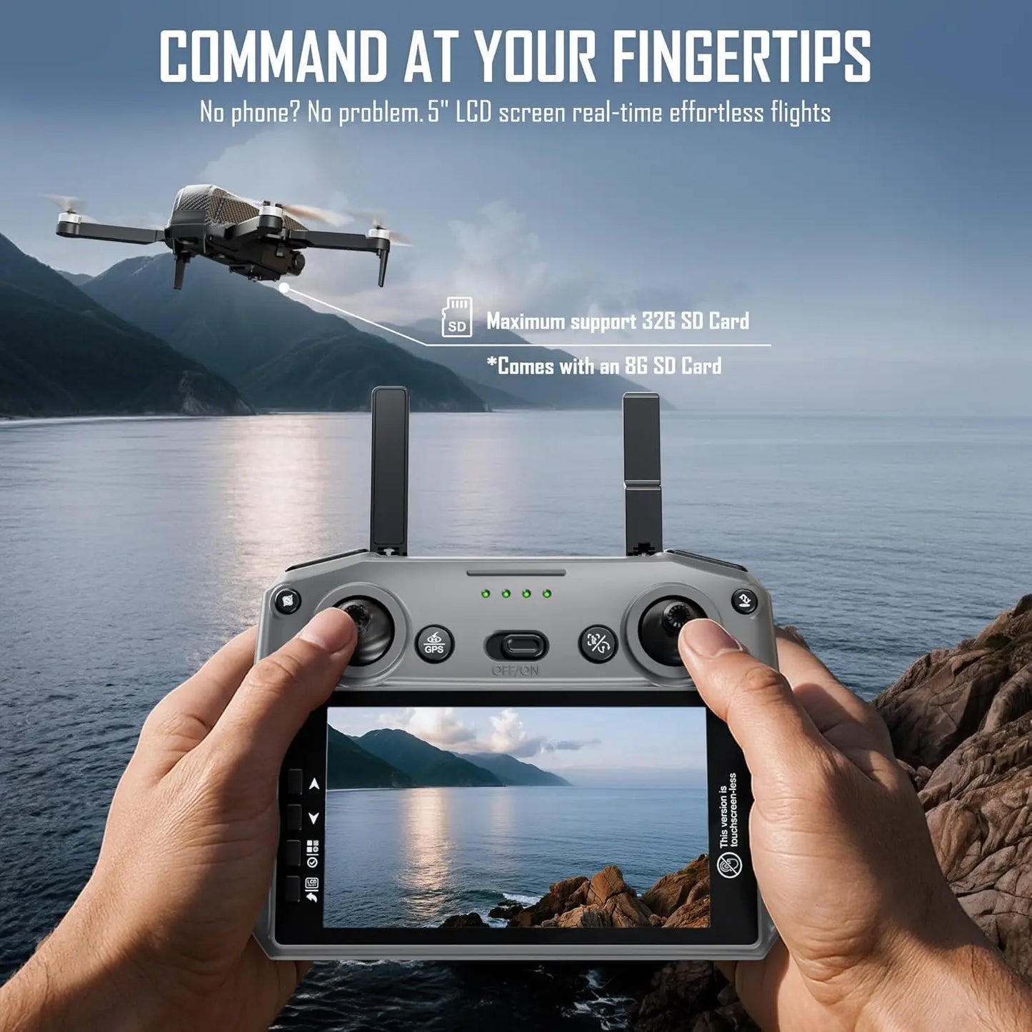 4K GPS Drone With 90 Minute Flight Time Foldable Beginners