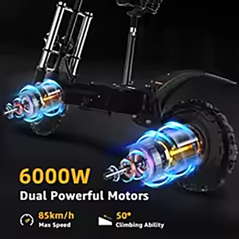 SMATEIGHT 6000W Electric Scooter 72V Foldable With Seat