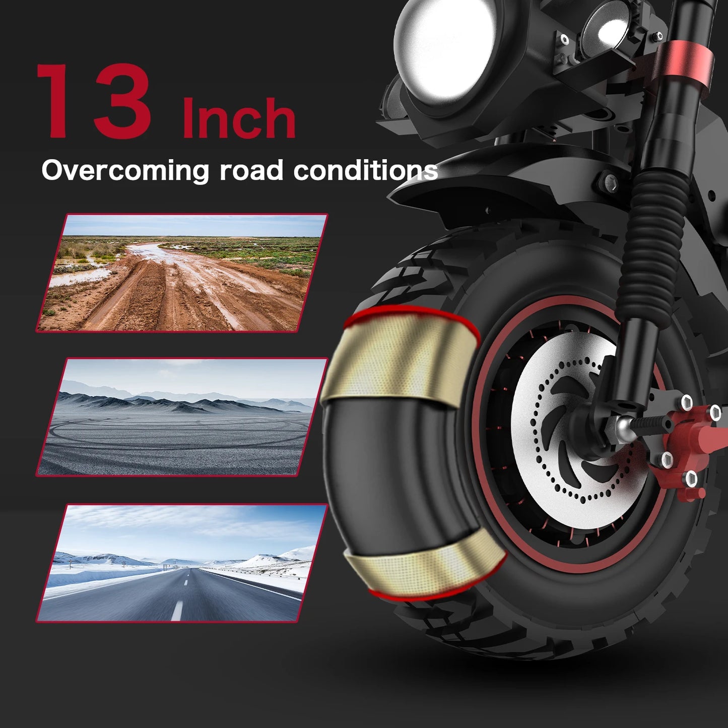 REDDYDY Offroad Electric Scooter 10000W Dual Motor 75 Mile Range