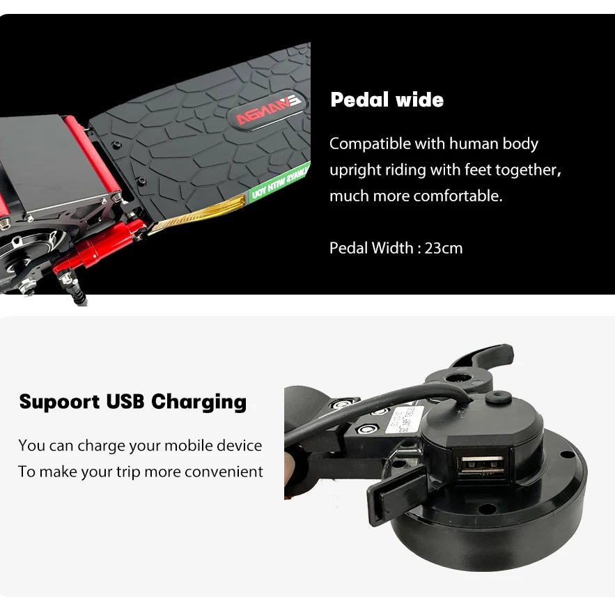 L12 Max 800W 48V Folding Electric Scooter Off Road Tires