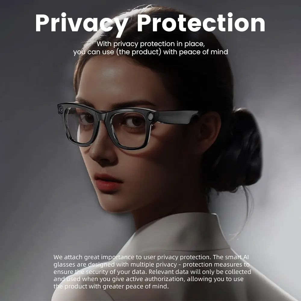 SENBONO Camera Smart Glasses With AI Photo Recognition And Bluetooth Translator