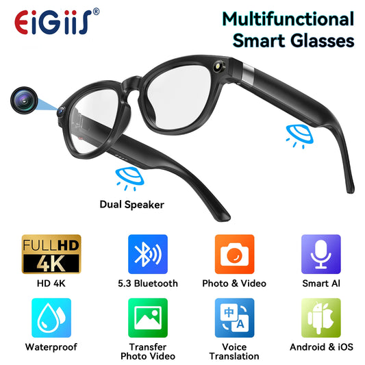 EIGIIS AI Smart Glasses With Bluetooth Call And AI Translate