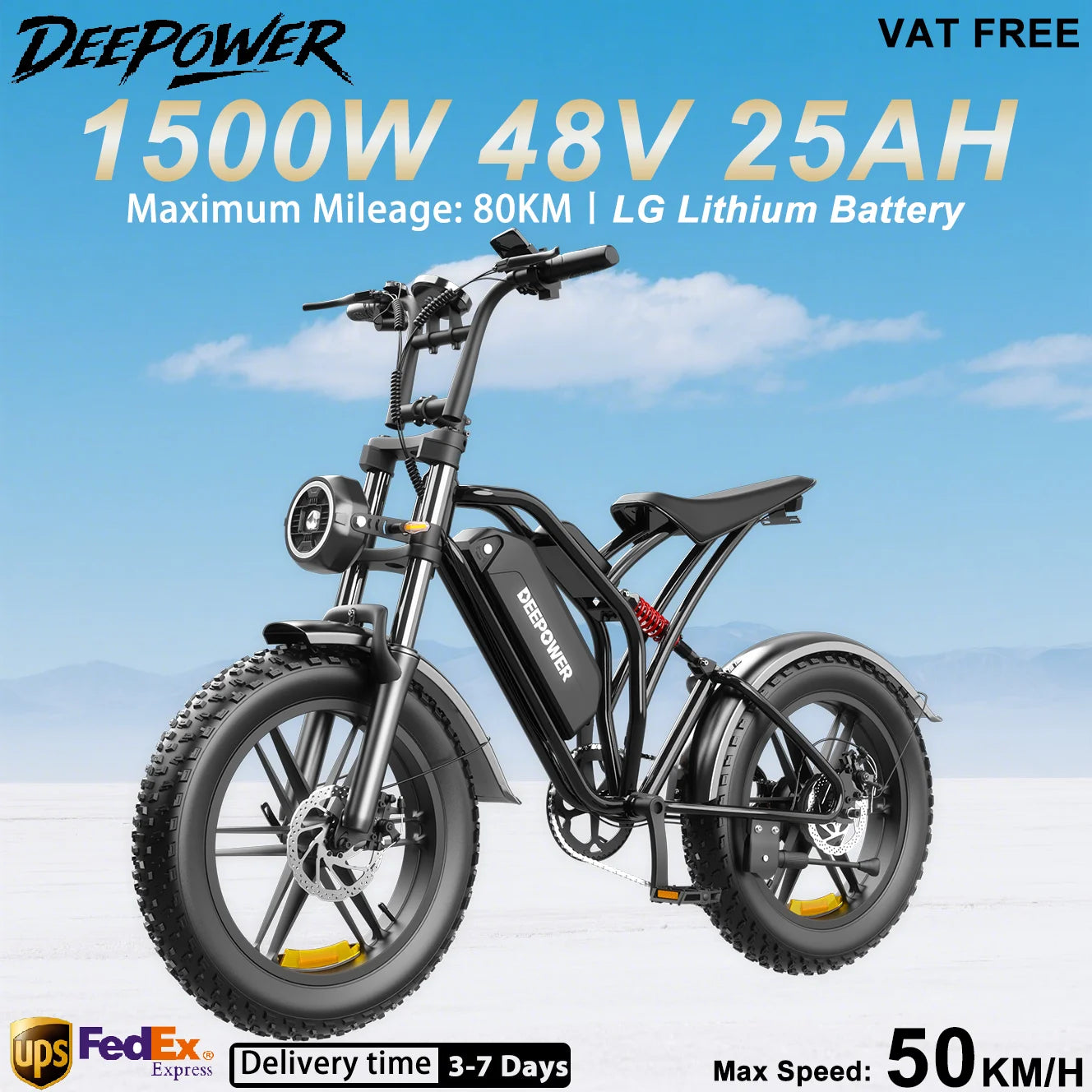 S20 1500W Electric Bike 48V 25Ah All Terrain Off Road