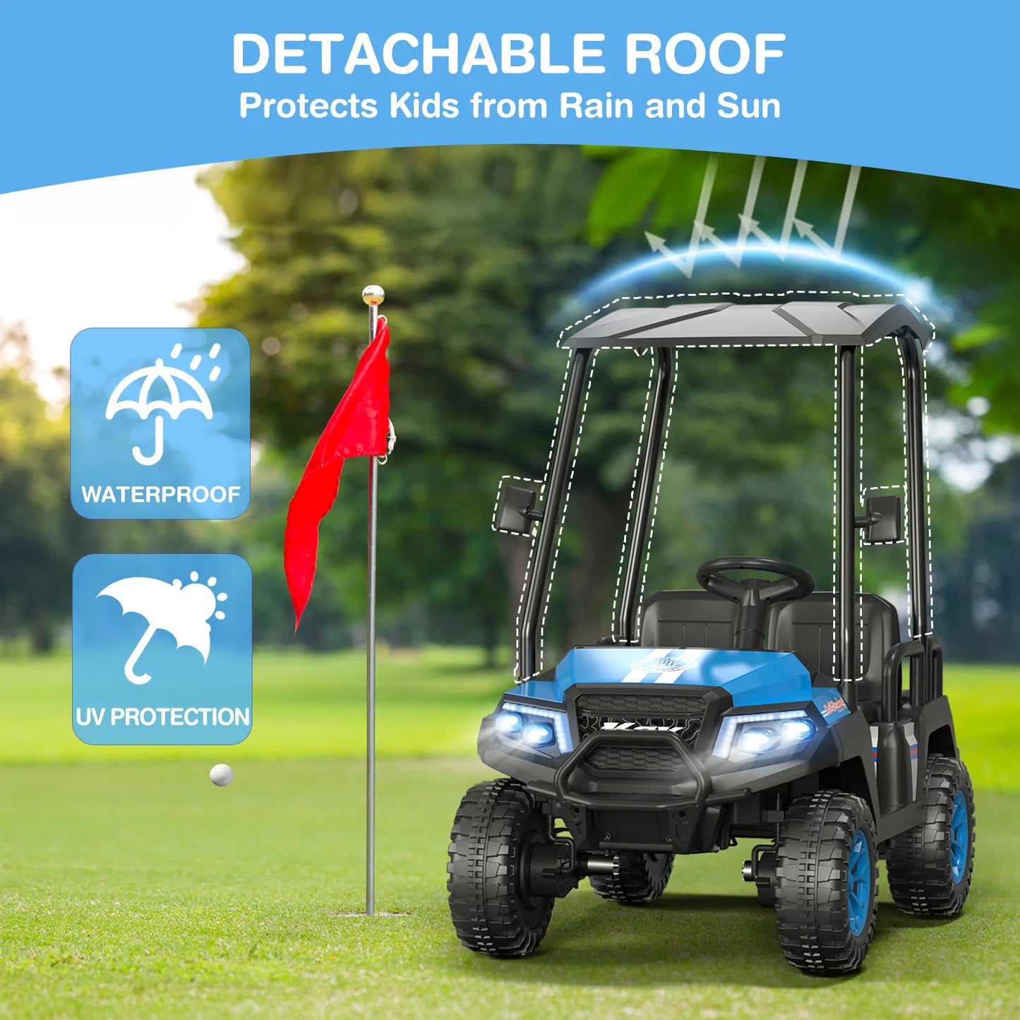 LIGIANT 24V 4 Seater Ride On Golf Cart With Remote