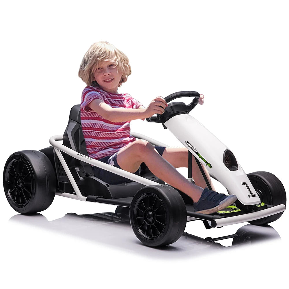 24V Electric Go Kart For Kids 8 To 12 Dual 300W Motors Ride On Toy