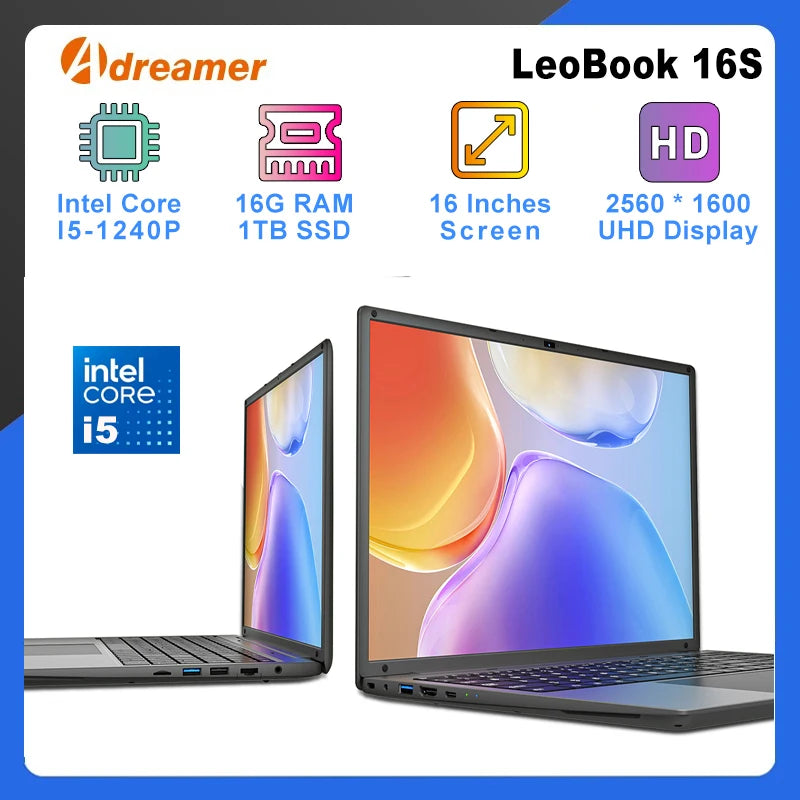 Adreamer LeoBook 16S Intel Core I5 1240P 16GB RAM 1TB