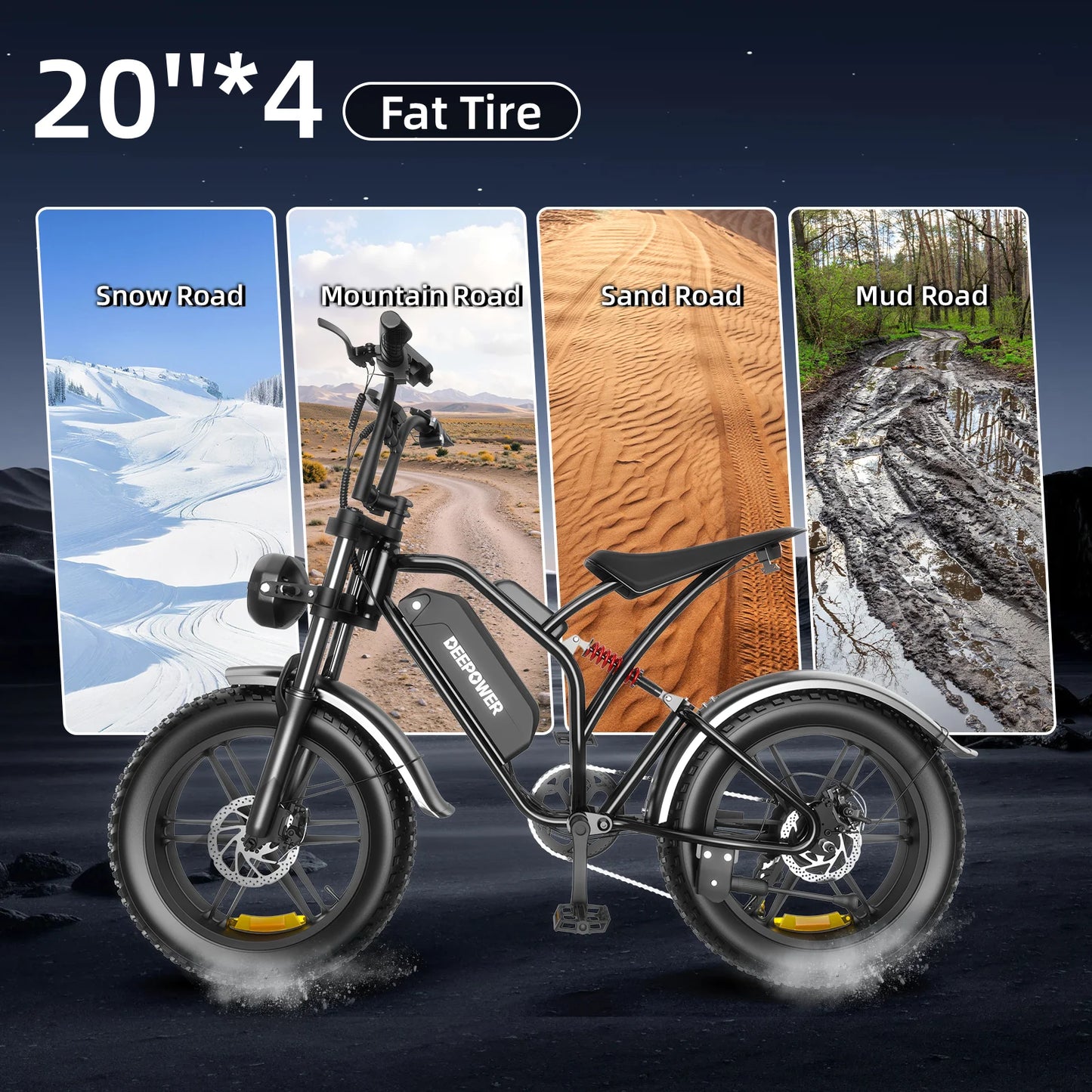 S20 1500W Electric Bike 48V 25Ah All Terrain Off Road