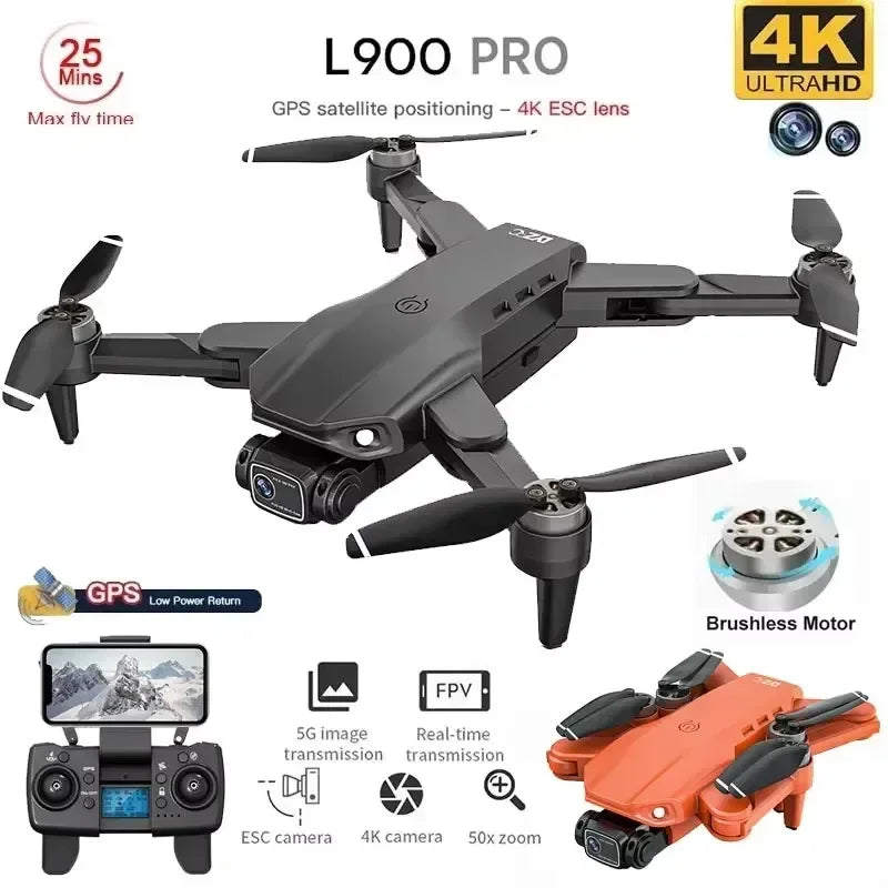 QJ L900Pro GPS Drone Dual 4K Camera 5G WiFi Foldable