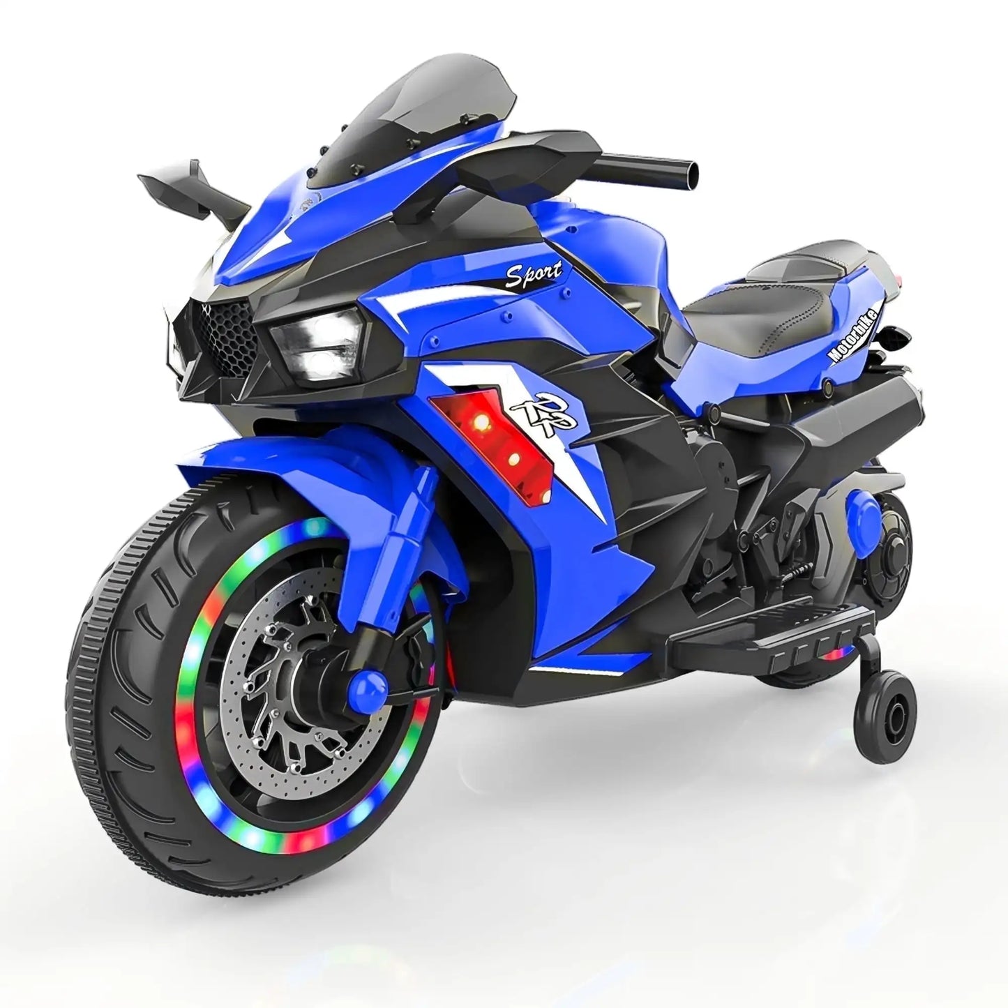 Jueshuai Outdoor 12V Electric Kids Motorcycle LED Lights Bluetooth Music