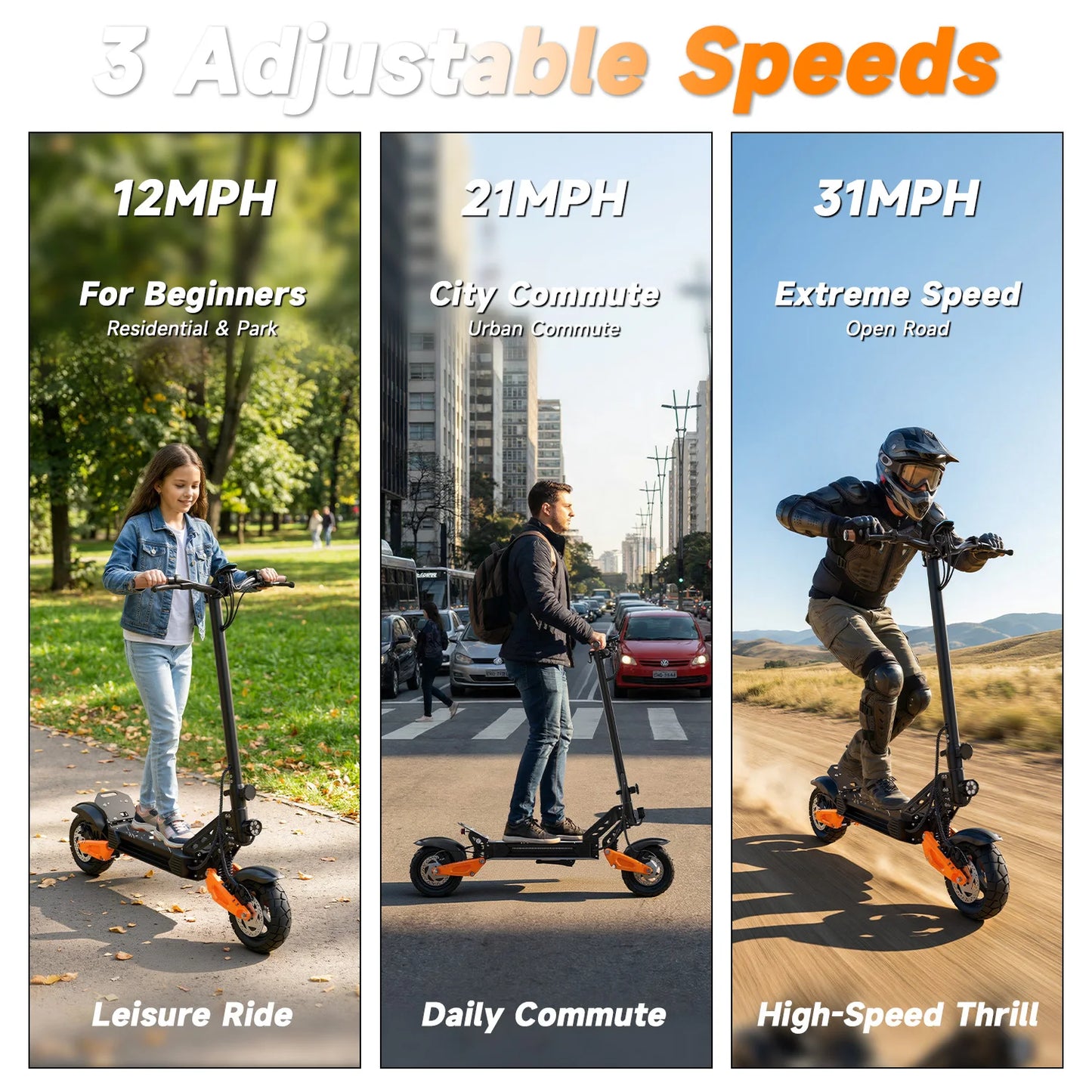 AOVOPRO G67 Off Road Electric Scooter With Dual Suspension