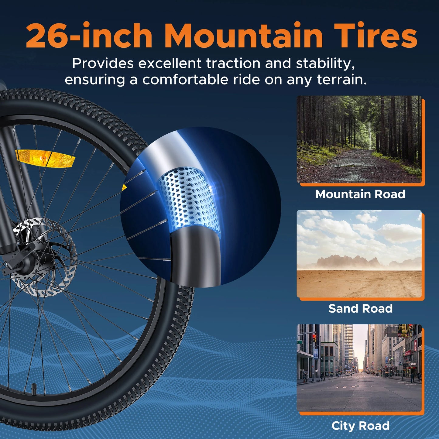 ENGWE MileTrail Electric Bike 700W 36V 13Ah Front Suspension