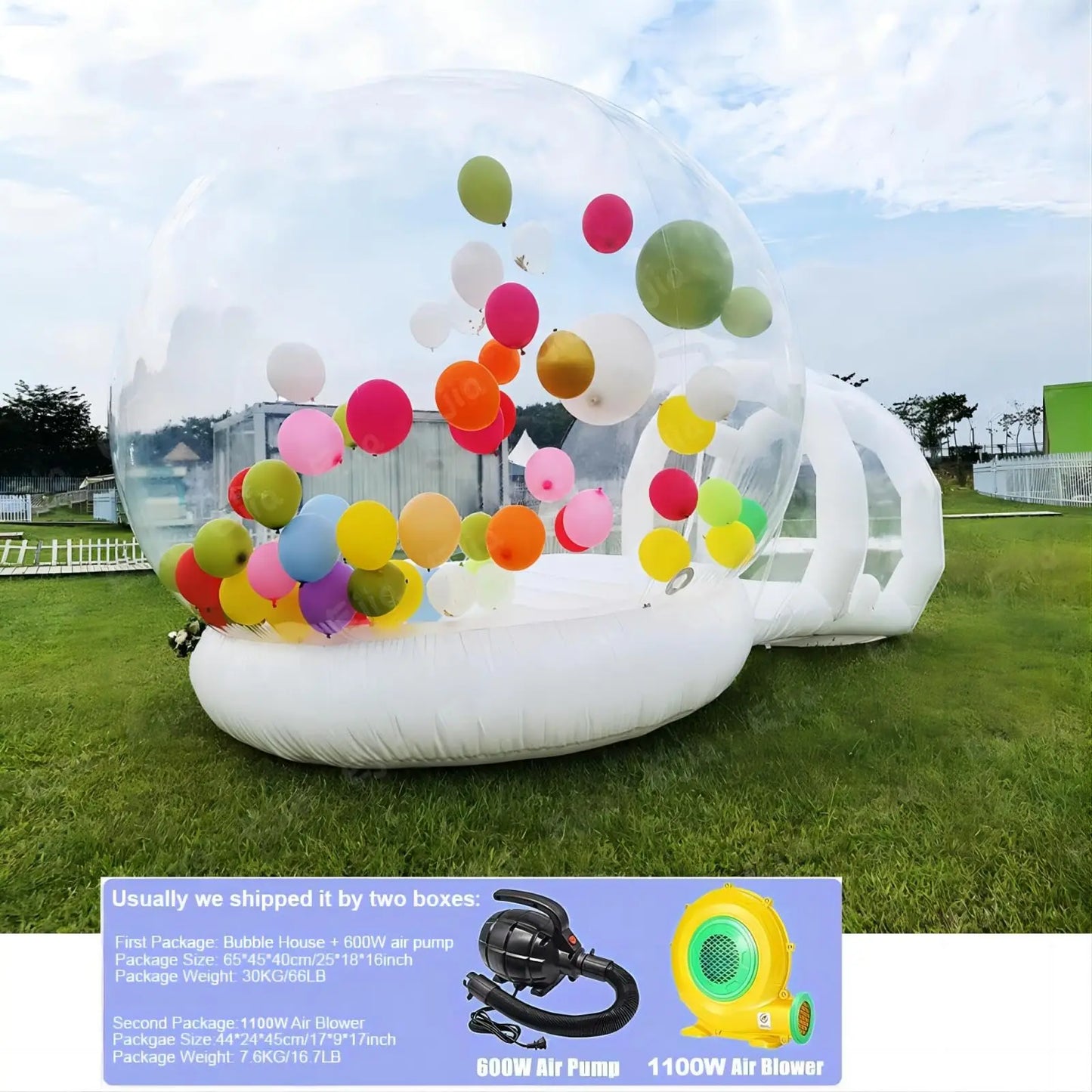 Ejia Balloon Jumping Inflatable Bubble House With Outdoor Trampoline Dome