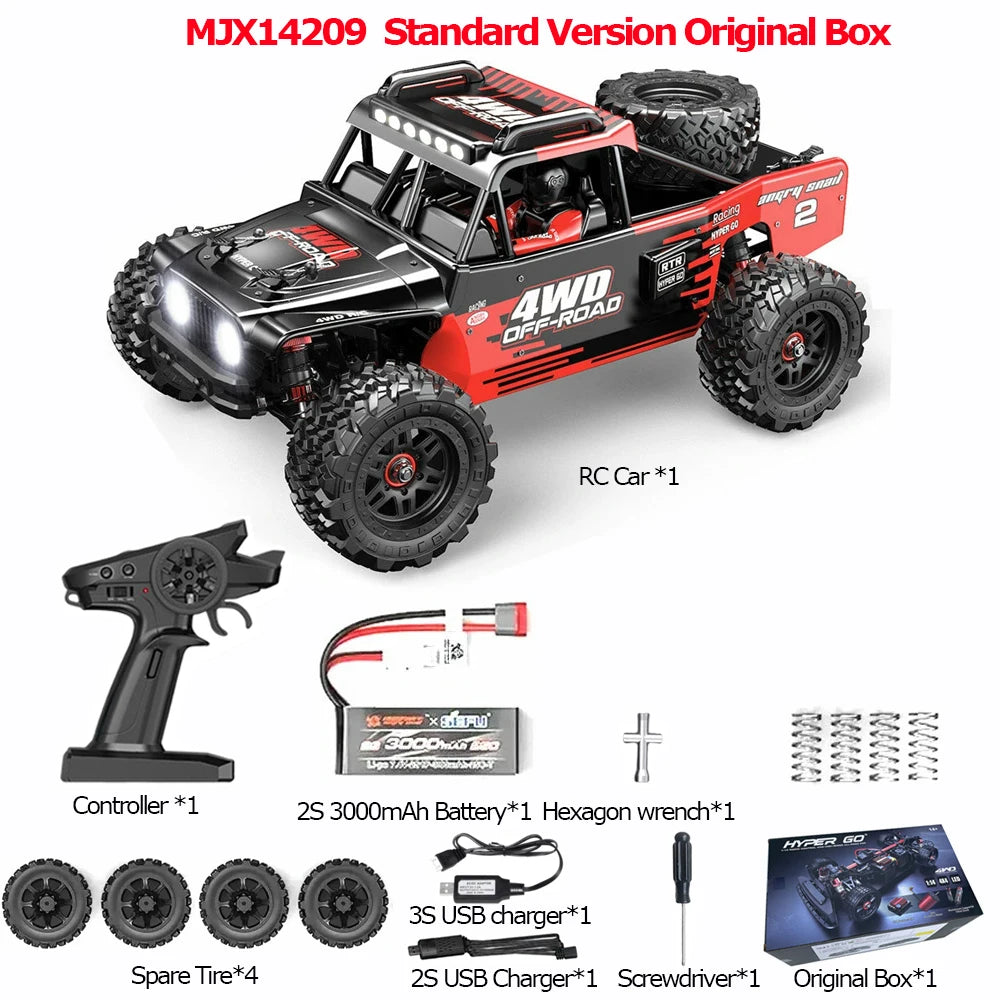 JIUSI 1/14 RC Car 4WD Remote Control Off Road Truck