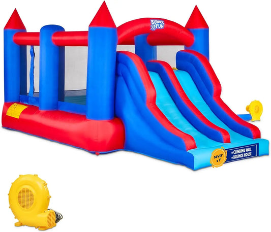 NONEDesign Inflatable Bouncy Castle With Dual Slide For Outdoor Fun