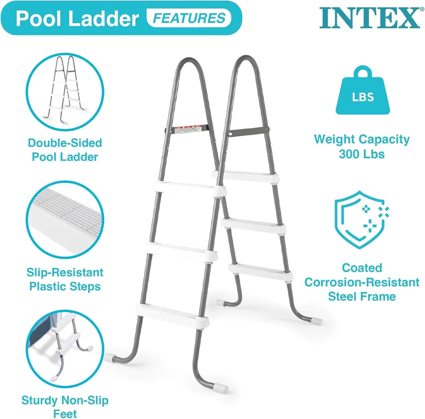 Round Above Ground Pool Set With Filter Pump Ladder Cover