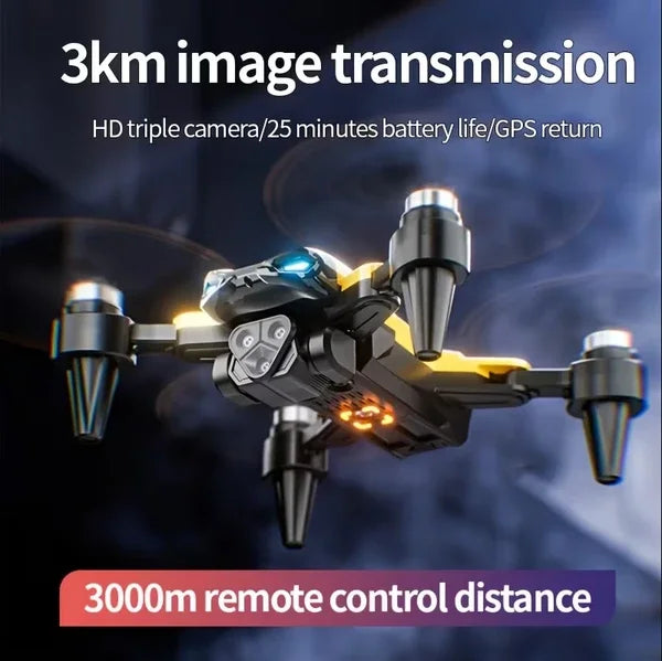 M5 Drone Foldable Quadcopter With Triple HD Cameras For Beginners